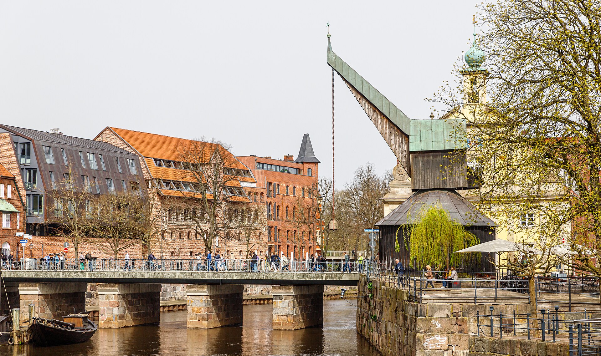 Old crane in the Lüneburg harbor, Luneburg